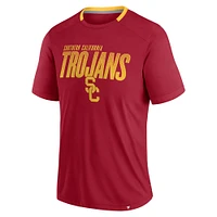 Men's Fanatics Cardinal USC Trojans Defender Fade Slant T-Shirt