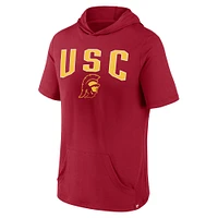 Men's Fanatics Cardinal USC Trojans Outline Lower Arch Hoodie T-Shirt