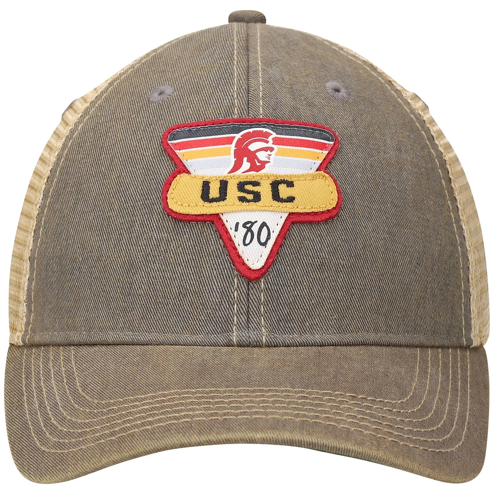 Casquette Snapback Trucker USC Trojans Legacy Point Old Favourite Grise/Naturel pour Homme
