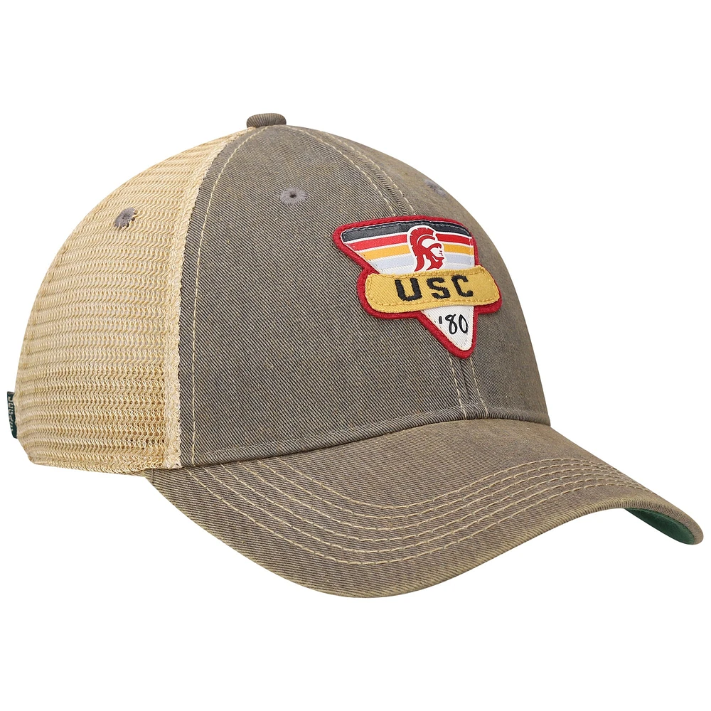 Casquette Snapback Trucker USC Trojans Legacy Point Old Favourite Grise/Naturel pour Homme