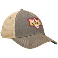 Casquette Snapback Trucker USC Trojans Legacy Point Old Favourite Grise/Naturel pour Homme