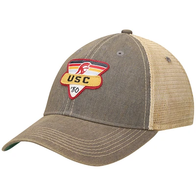 Casquette Snapback Trucker USC Trojans Legacy Point Old Favourite Grise/Naturel pour Homme
