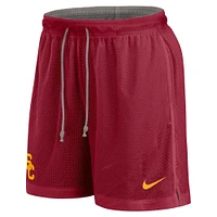 Short réversible Nike Cardinal/Heather Grey pour homme USC Trojans Player