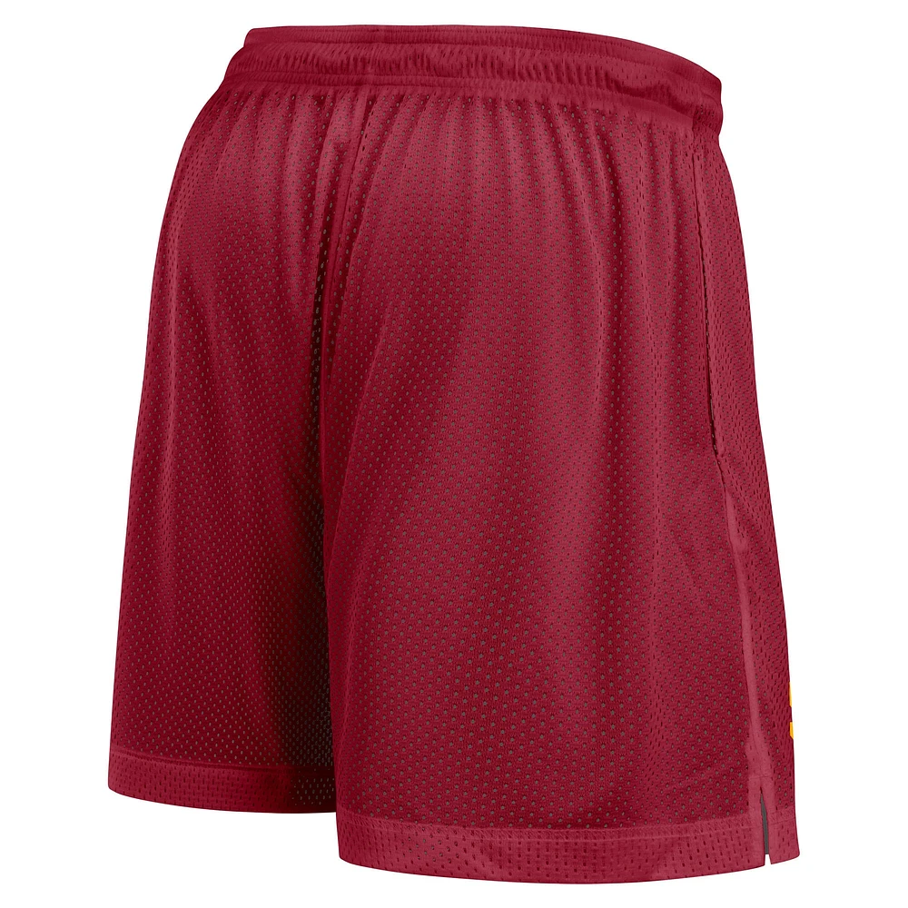 Short réversible Nike Cardinal/Heather Grey pour homme USC Trojans Player