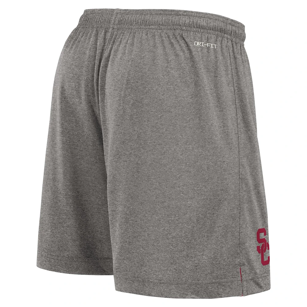 Short réversible Nike Cardinal/Heather Grey pour homme USC Trojans Player