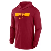 Men's Nike Cardinal USC Trojans 2024 Sideline Hoodie Performance Long Sleeve T-Shirt