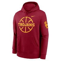 Men's Nike  Cardinal USC Trojans Basketball Icon Club Fleece Pullover Hoodie