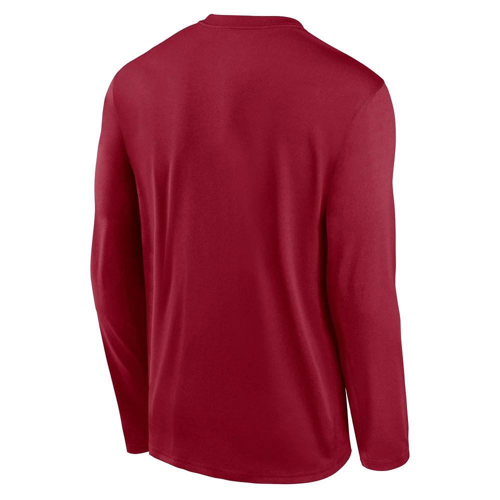 Men's Nike Cardinal USC Trojans Primary Stack Legend Long Sleeve T-Shirt