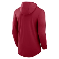 Men's Nike Cardinal USC Trojans Primetime Tri-Blend Performance Long Sleeve Hoodie T-Shirt