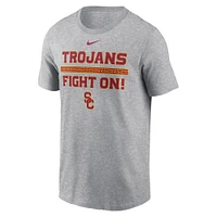 Men's Nike Heather Gray USC Trojans DNA Lockup T-Shirt