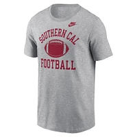 Men's Nike Heather Gray USC Trojans Legacy Football Icon T-Shirt