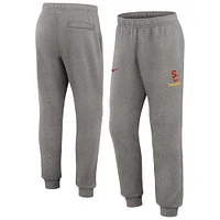 Pantalon de jogging en polaire Nike USC Trojans Primetime Club gris chiné pour homme