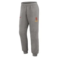 Pantalon de jogging en polaire Nike USC Trojans Primetime Club gris chiné pour homme