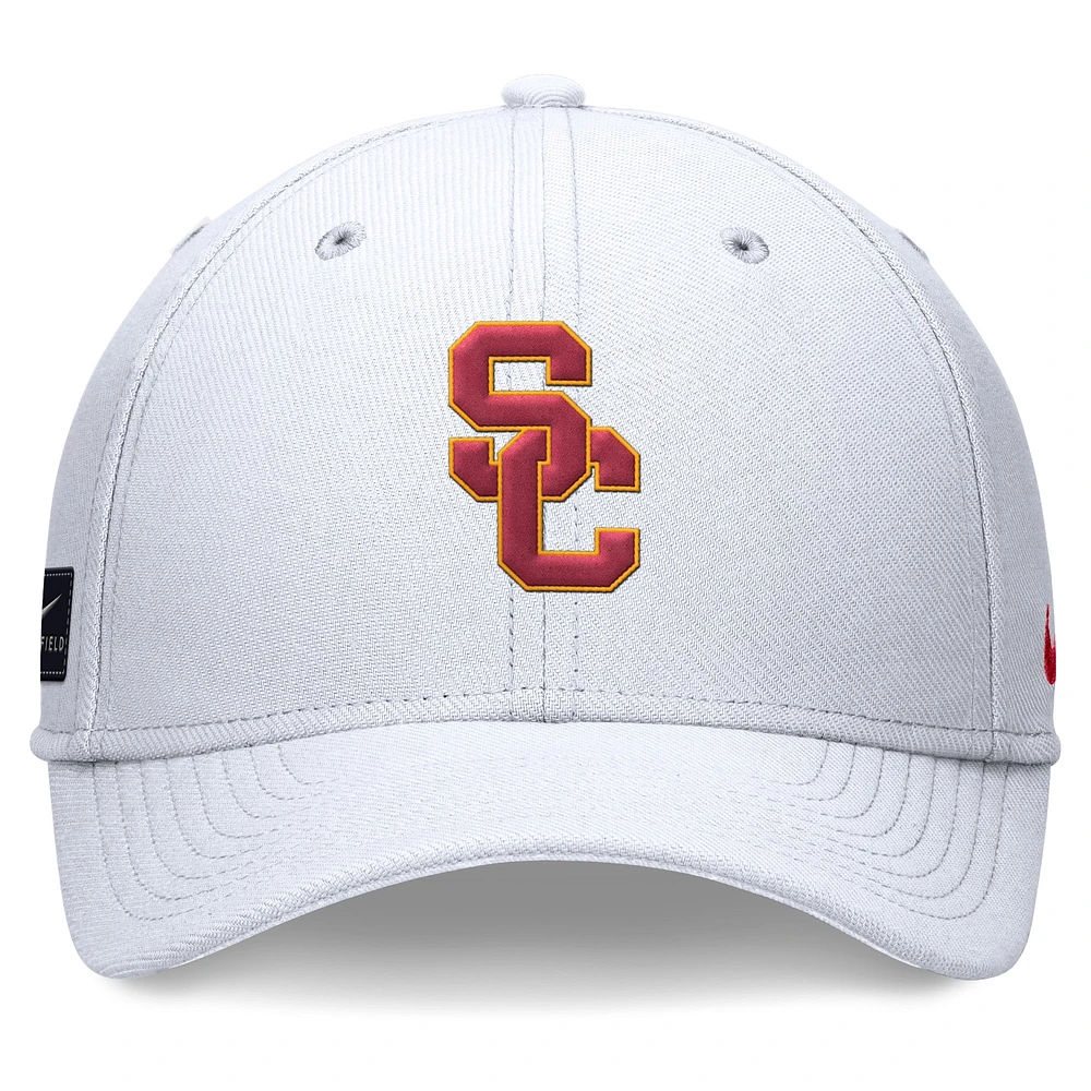 Men's Nike White USC Trojans 2024 On-Field Swoosh Flex Hat