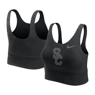 Women's Nike  Black USC Trojans Performance Longline Sports Bra
