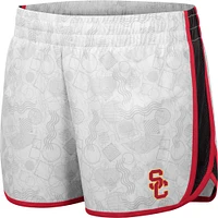 Women's Colosseum White USC Trojans The Plastics Geo Print Shorts