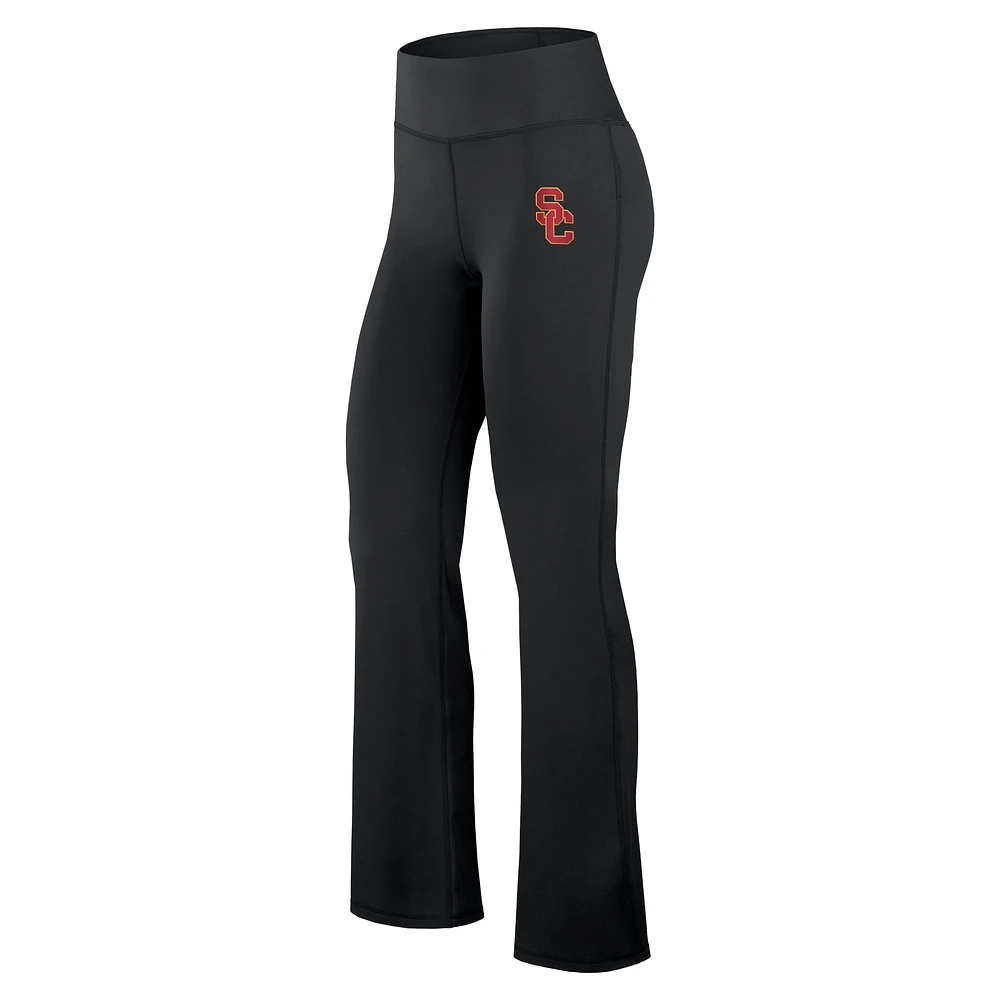 Women's Fanatics Black USC Trojans Training Camp Maxed Out Flare Leggings