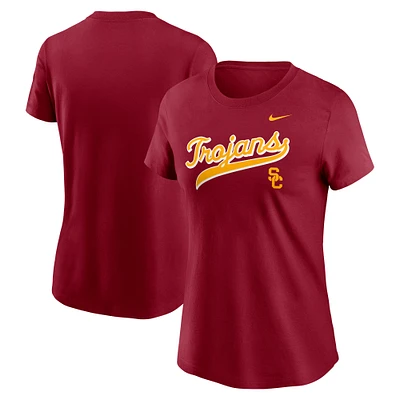 T-shirt Nike Cardinal USC Trojans Local Script pour femme