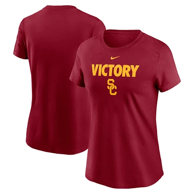 T-shirt Nike Cardinal USC Trojans Local Ultimate Chant pour femme