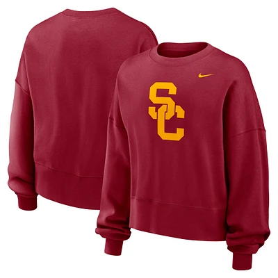 Sweat-shirt à capuche surdimensionné Essential pour femme Nike Cardinal USC Trojans