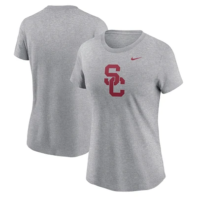 T-shirt Nike gris chiné avec logo Primetime USC Trojans pour femme