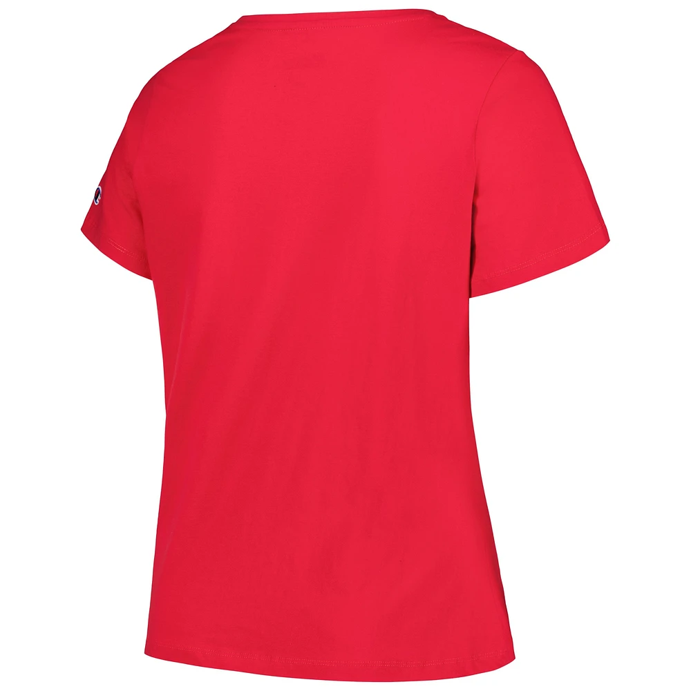 Women's Profile Cardinal USC Trojans Plus Arch Over Logo Scoop Neck T-Shirt