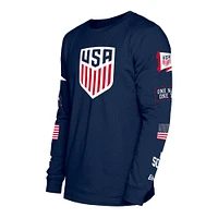 Men's 5th & Ocean by New Era  Navy USMNT Gameday Long Sleeve T-Shirt