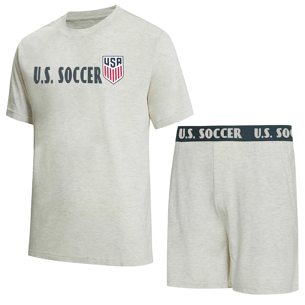Men's Concepts Sport Ash USMNT Harbor T-Shirt and Shorts Set