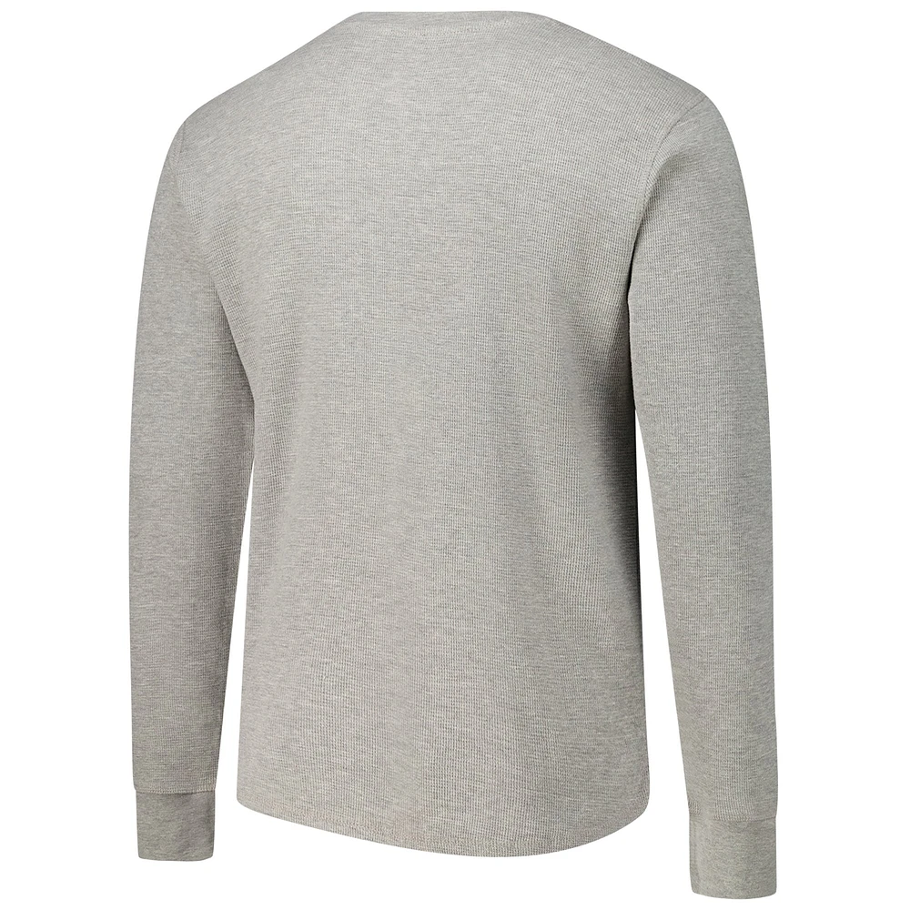 Men's Concepts Sport Gray USMNT Region Thermal Knit Henley Long Sleeve T-Shirt