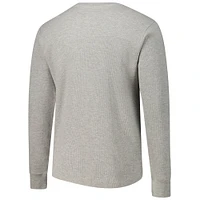 Men's Concepts Sport Gray USMNT Region Thermal Knit Henley Long Sleeve T-Shirt