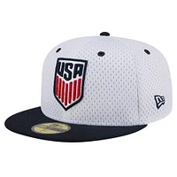 Men's New Era Gray USMNT Throwback Mesh 59FIFTY Fitted Hat