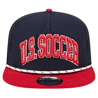 Men's New Era Navy USMNT Throwback Golfer Snapback Hat