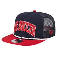 Men's New Era Navy USMNT Throwback Golfer Snapback Hat