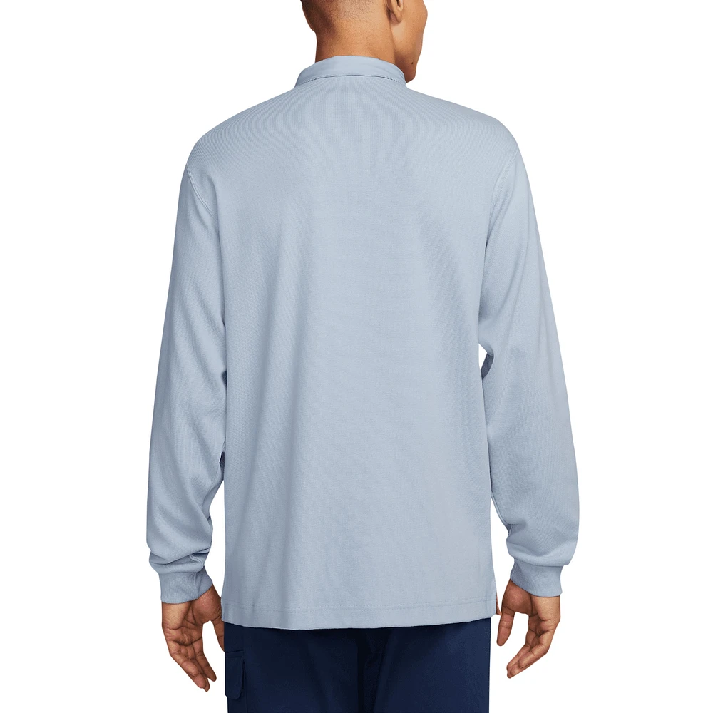 Men's Nike Light Blue USMNT Rugby Long Sleeve Top