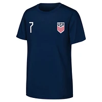 T-shirt avec nom et numéro USMNT de la marine Giovanni Reyna pour jeunes