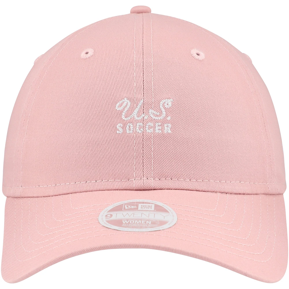 Women's New Era Pink USWNT Throwback 9TWENTY Adjustable Hat