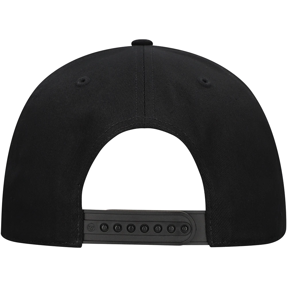Men's '47 Black Utah Jazz Core Logo Hitch Adjustable Hat