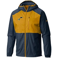 Men's Columbia Navy/Gold Utah Jazz Flash Forward Full-Zip Windbreaker Jacket