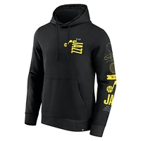 Men's Fanatics Black Utah Jazz Game Time Crossover Pullover Hoodie
