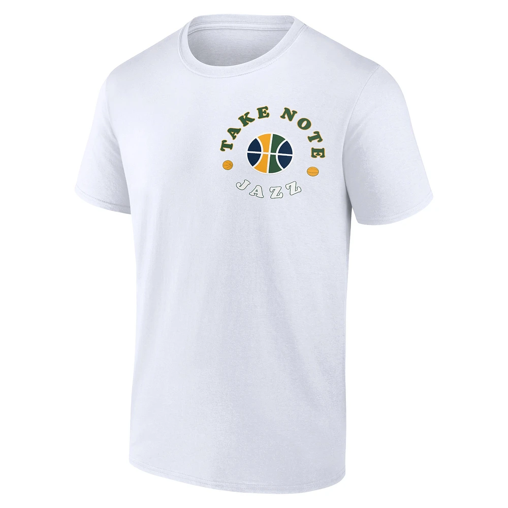 Men's Fanatics White Utah Jazz Street Collective T-Shirt
