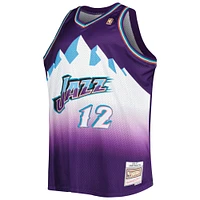 Men's Mitchell & Ness John Stockton Purple Utah Jazz Big Tall Hardwood Classics 1996/97 Swingman Jersey