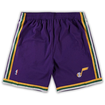 Short Swingman violet Utah Jazz Big & Tall Hardwood Classics pour hommes de Mitchell Ness