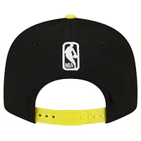 Men's New Era Black/Yellow Utah Jazz Official Team Color 2Tone 9FIFTY Snapback Hat