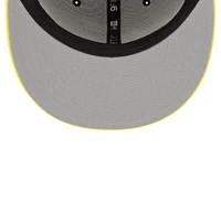 Men's New Era Black/Yellow Utah Jazz Official Team Color 2Tone 9FIFTY Snapback Hat