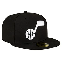 Men's New Era Black Utah Jazz 59FIFTY Fitted Hat