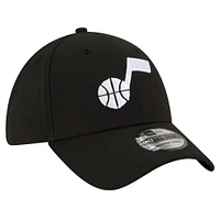 Men's New Era Black Utah Jazz Logo 39THIRTY Flex Hat