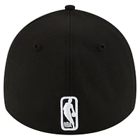 Men's New Era Black Utah Jazz Logo 39THIRTY Flex Hat