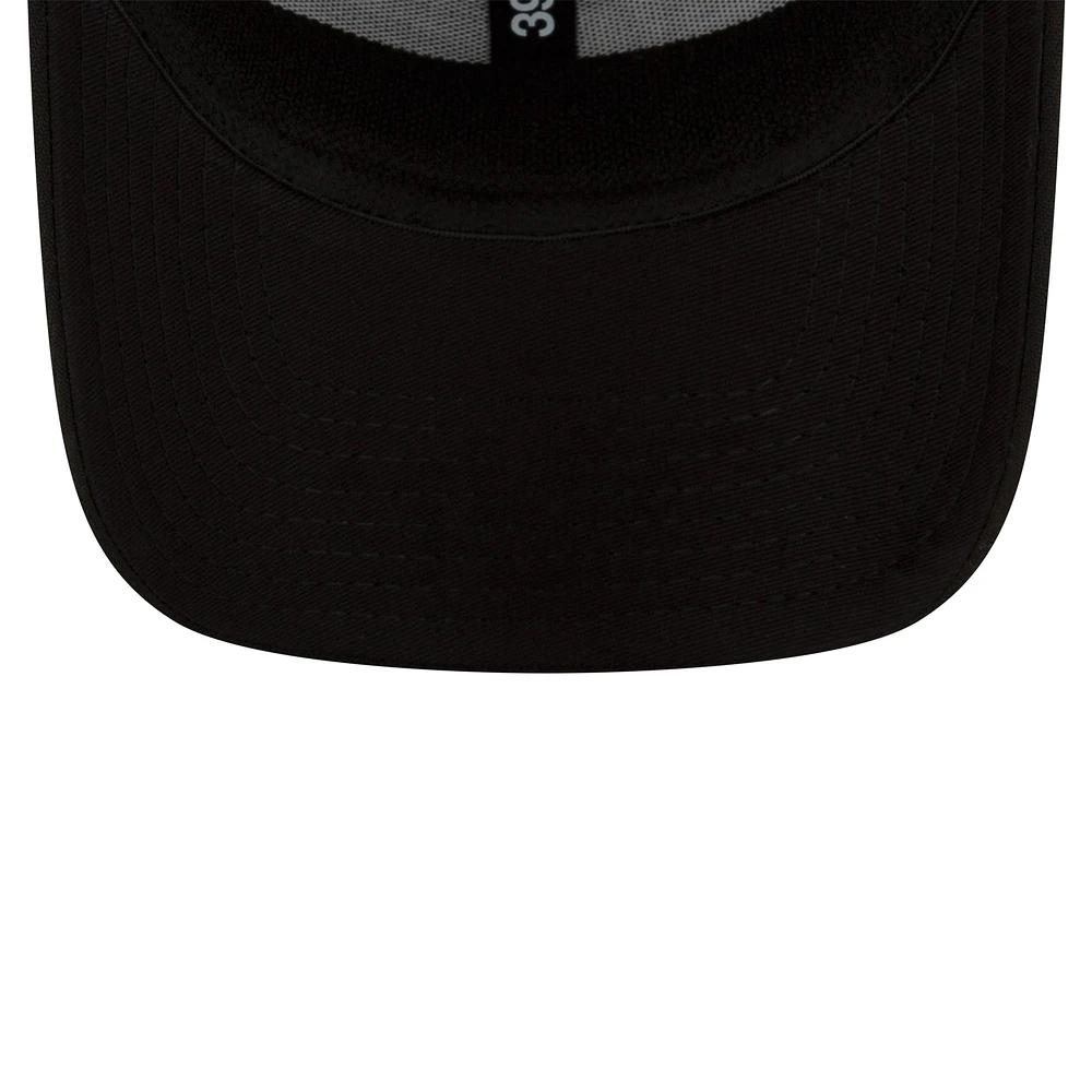 Men's New Era Black Utah Jazz Logo 39THIRTY Flex Hat