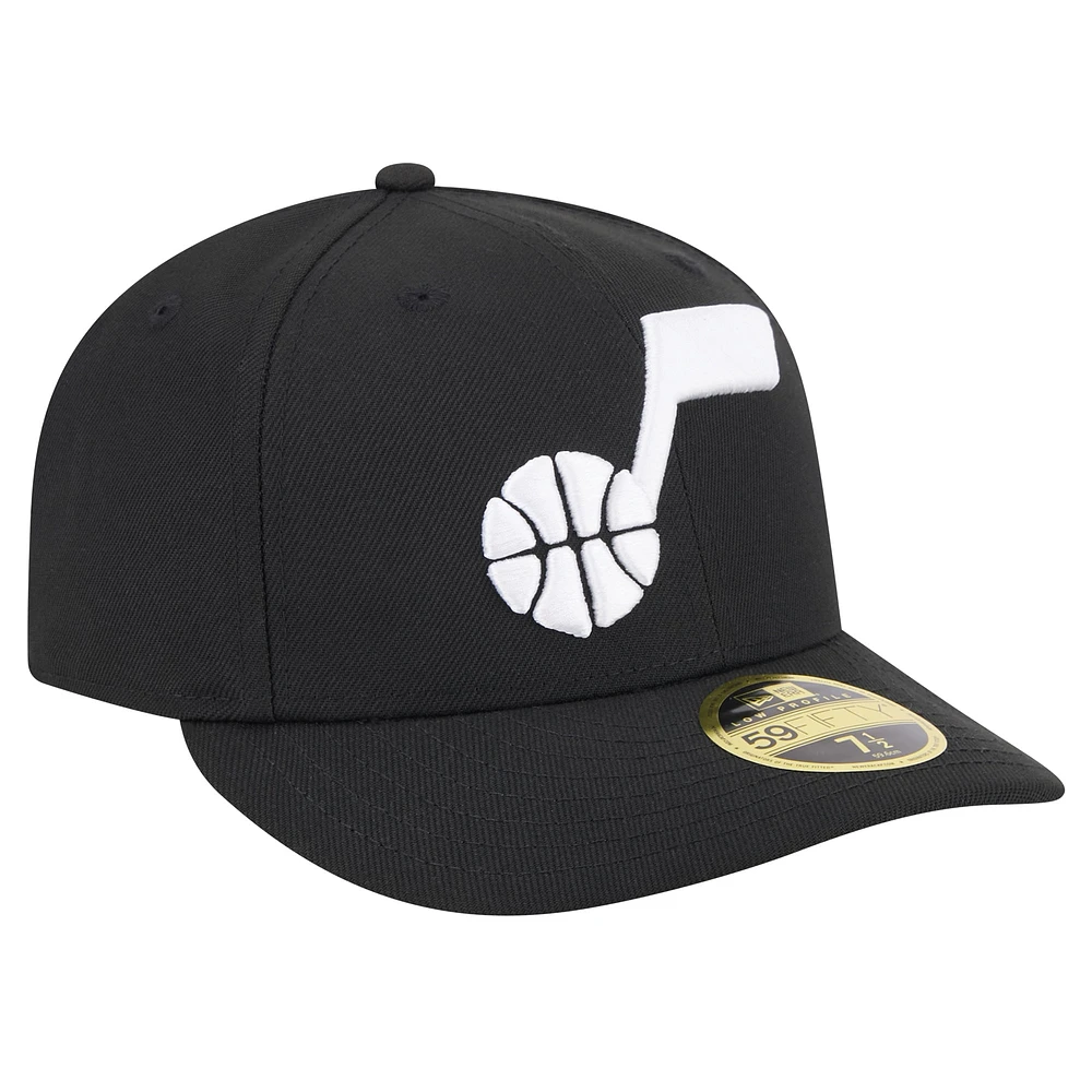 Men's New Era Black Utah Jazz Low Profile Core 59FIFTY Fitted Hat