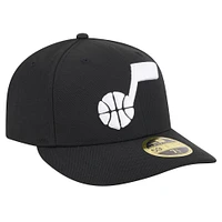 Men's New Era Black Utah Jazz Low Profile Core 59FIFTY Fitted Hat